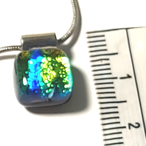 3 for$25- Rainbow Glass & Silver Pendant & Chain - Picture 11 of 11